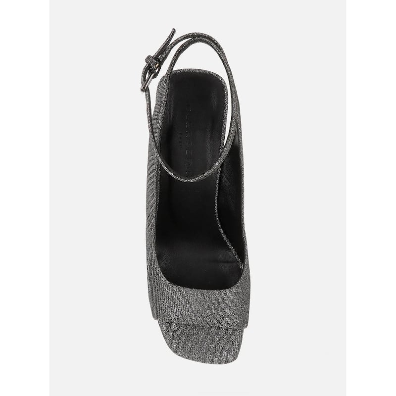 Clergerie Safia Metallic Heel - 36 FR/5.5 US - Stone Sparkling