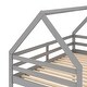 preview thumbnail 9 of 28, House Bed Design Twin over Twin Low Bunk Bed, House Bed with Ladder