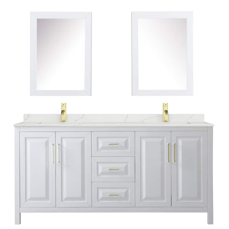 Wyndham Collection WCV252572D-QTZ-UNSMED Daria 72" Free Standing
