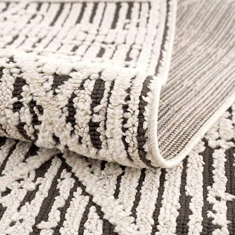 Hauteloom Munich Modern Farmhouse Bohemian Neutral Area Rug
