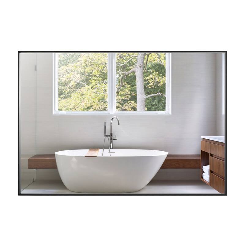Modern Rectangle Framed Bathroom Vanity Mirror Accent Wall Mirror