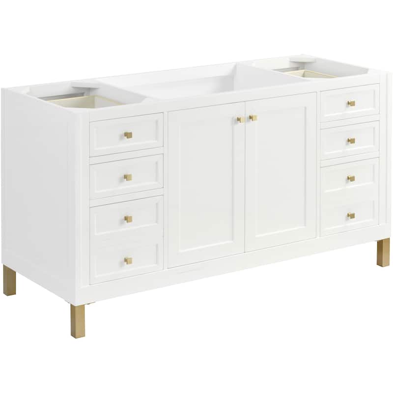 James Martin Vanities 503-V60S Chicago 60" Free Standing Single Basin - Glossy White