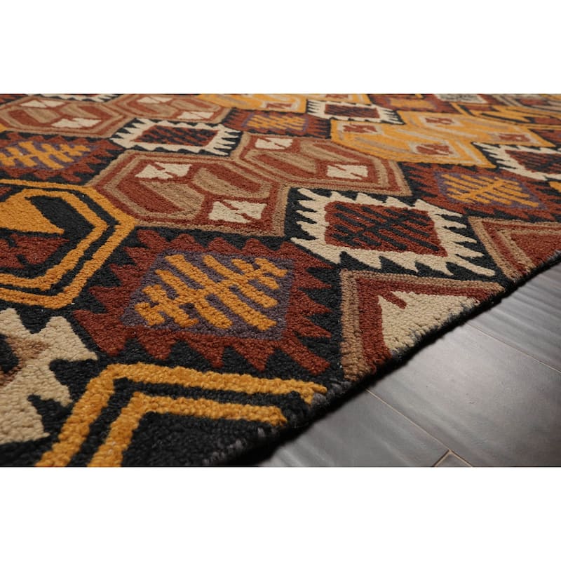 Hand Tufted 100% Wool Southwestern Oriental Area Rug Gold,Color