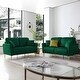 preview thumbnail 46 of 51, 2 Piece Living Room Sofa Set, Velvet Upholstered, Solid Manufactured Frame, Reversible Cushions, Metal Feet, Flared Armrests
