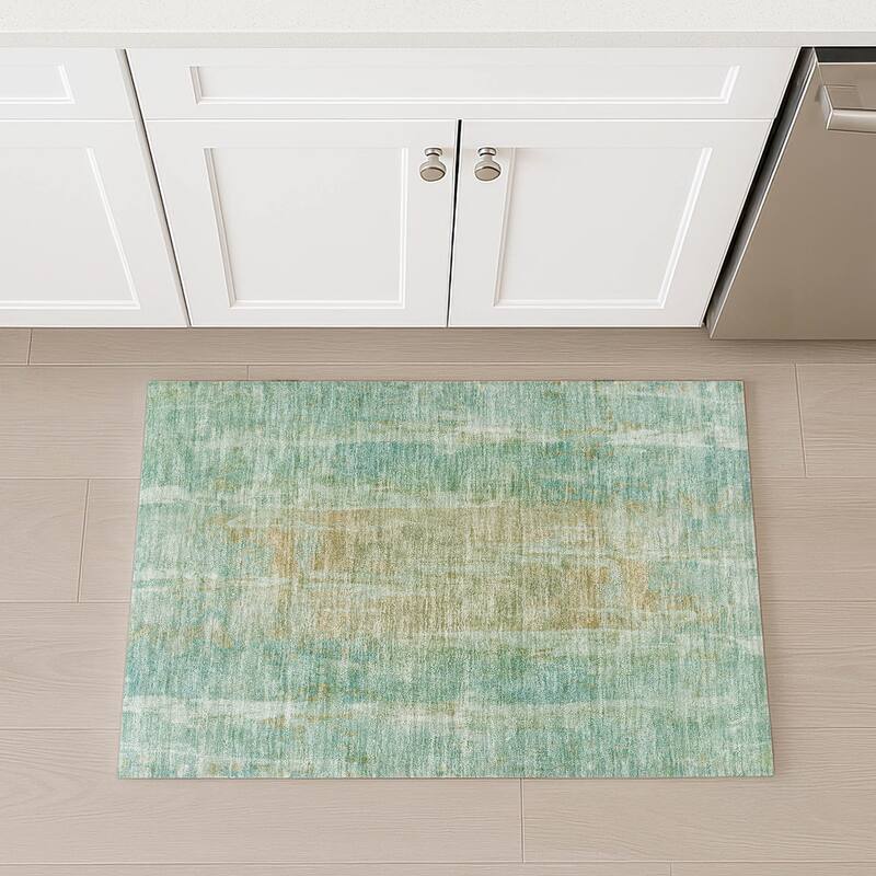Machine Washable Indoor/ Outdoor Vintage Ombre Chantille Rug