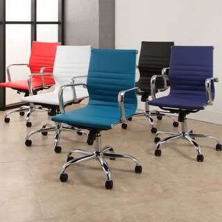 Abbyson Samuel Adjustable Leather Office Chair