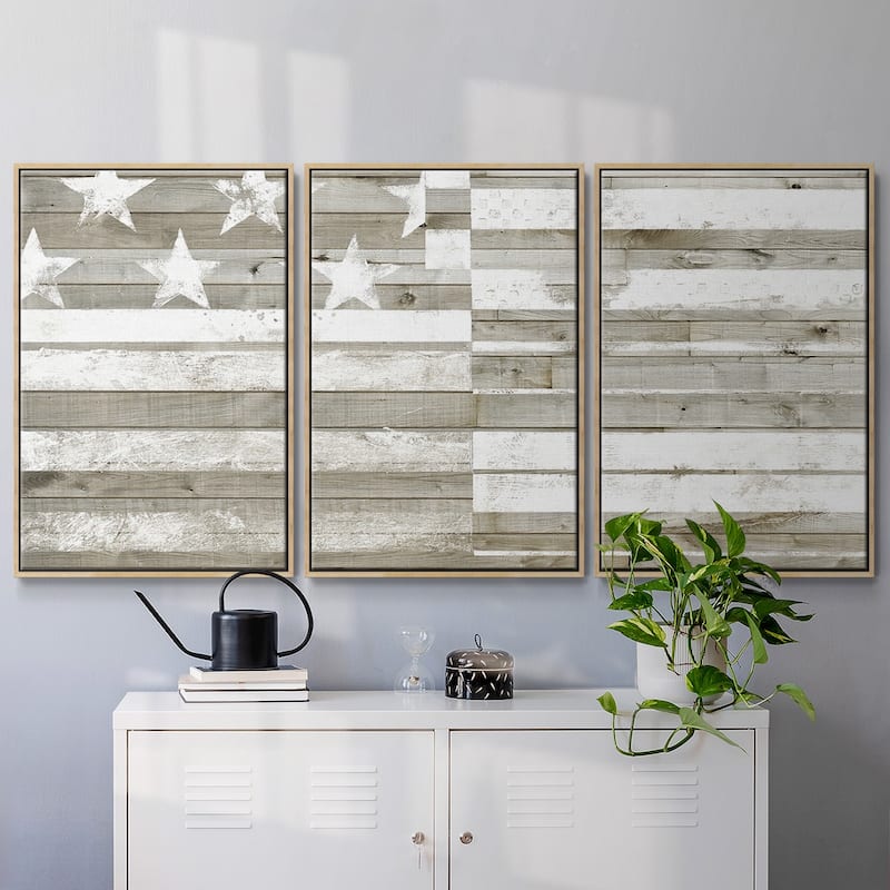 Americana Flag - Multi Piece Framed Canvas