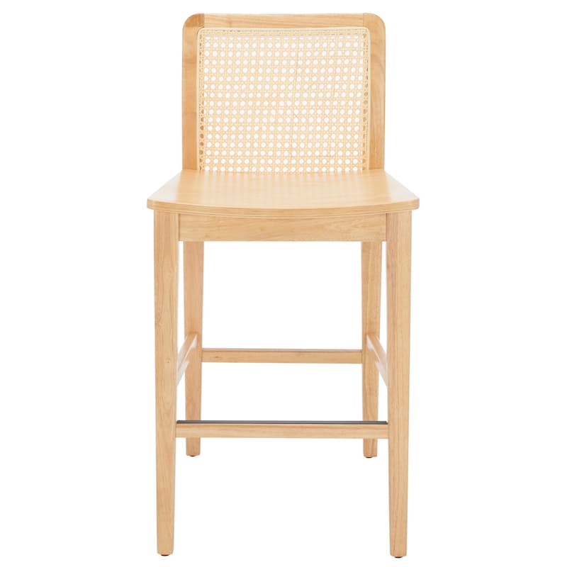 SAFAVIEH Home Benicio 25-inch Rattan Counter Stool [SET of 2] - 19Wx22Dx38H