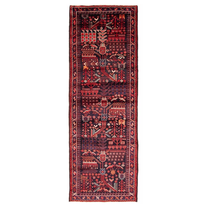 ECARPETGALLERY Hand-knotted Anadol Navy Wool Rug - 3'3 x 9'0 - Dark Navy - 3'3 x 9'0