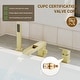preview thumbnail 7 of 23, Bathtub Filler Faucet with Sprayer, Double-Handle Deck-Mount Roman Tub Faucet with Handshower, Pressure Balanced Valve Included