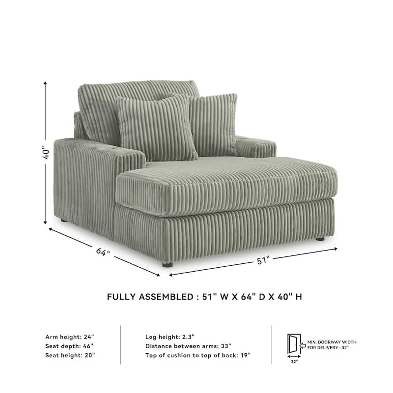 Signature Design by Ashley Lindyn Chaise - 51"W x 64"D x 40"H