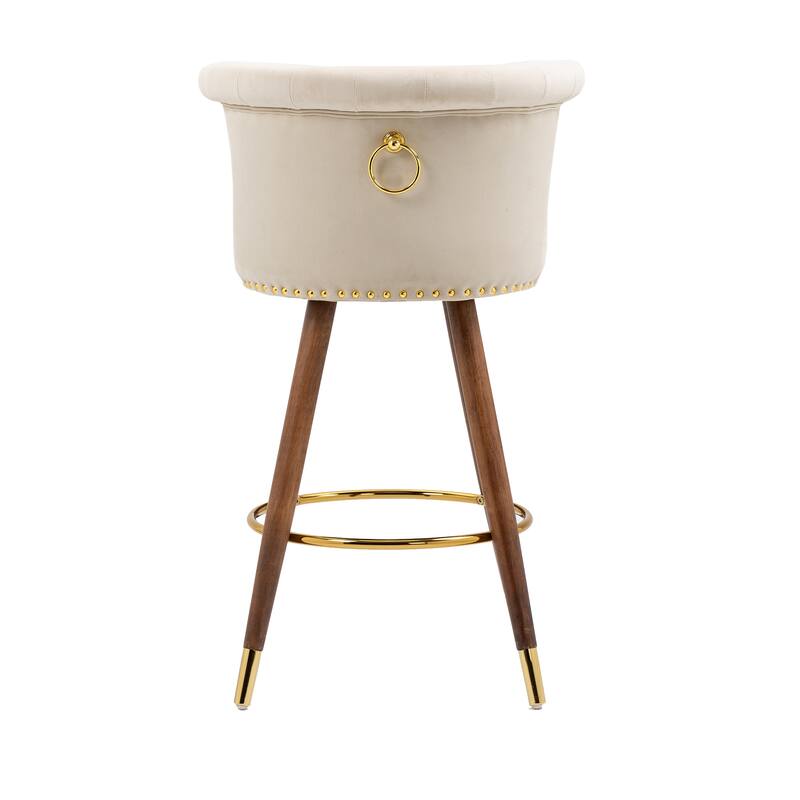 Swivel Bar Stools With Backrest Footrest