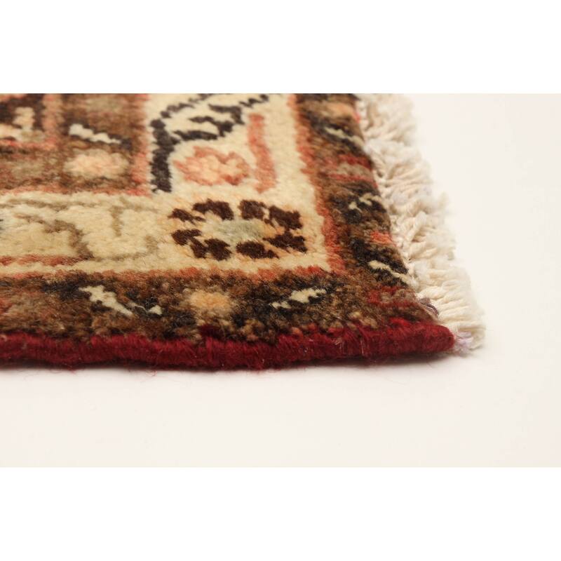 ECARPETGALLERY Hand-knotted Andelz Brown Wool Rug - 3'5 x 8'11