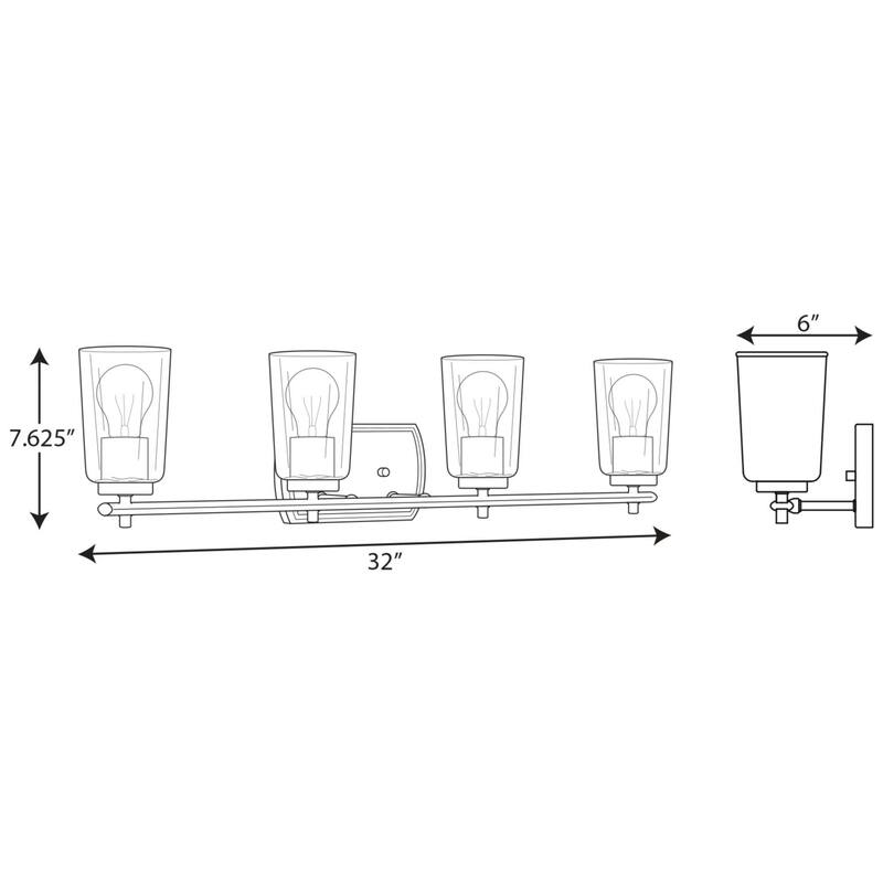 Progress Lighting Adley 4 Light 32" Wide Bathroom Vanity Light