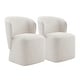 preview thumbnail 38 of 51, Spruce & Spring Kyle Morden Fabric Dining Room Chair with Casters Wrap-round Back
