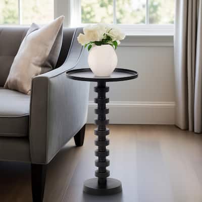 Sagebrook Home Aluminum Stacked Pedestal Accent Table