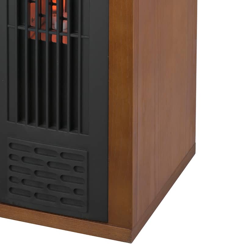 1500W Freestanding Electric Stove Fireplace Heaters with Timer and Overheat Protection without Flame - 8.5" L x 10.2" W x 24" H