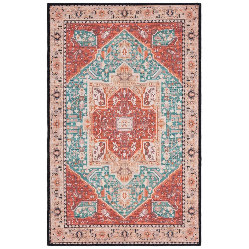 SAFAVIEH Tucson Machine Washable Slip Resistant Dessa Traditional Rug