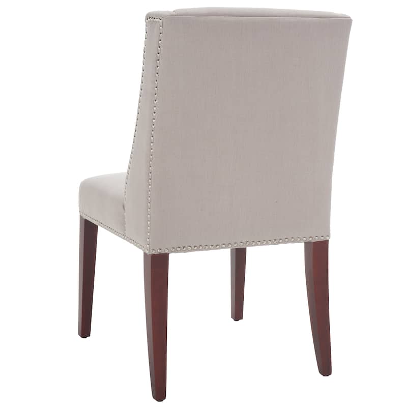 SAFAVIEH Chante Beige Linen Dining Chair (Set of 2) - 22" W x 26" D x 39" H - 22"W x 26"D x 39"H