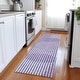 preview thumbnail 46 of 47, Machine Washable Indoor/ Outdoor Abstract Stripe Chantille Rug