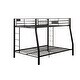 preview thumbnail 7 of 5, Durable Full XL/Queen Bunk Bed, Sandy Black Finish with Ladder