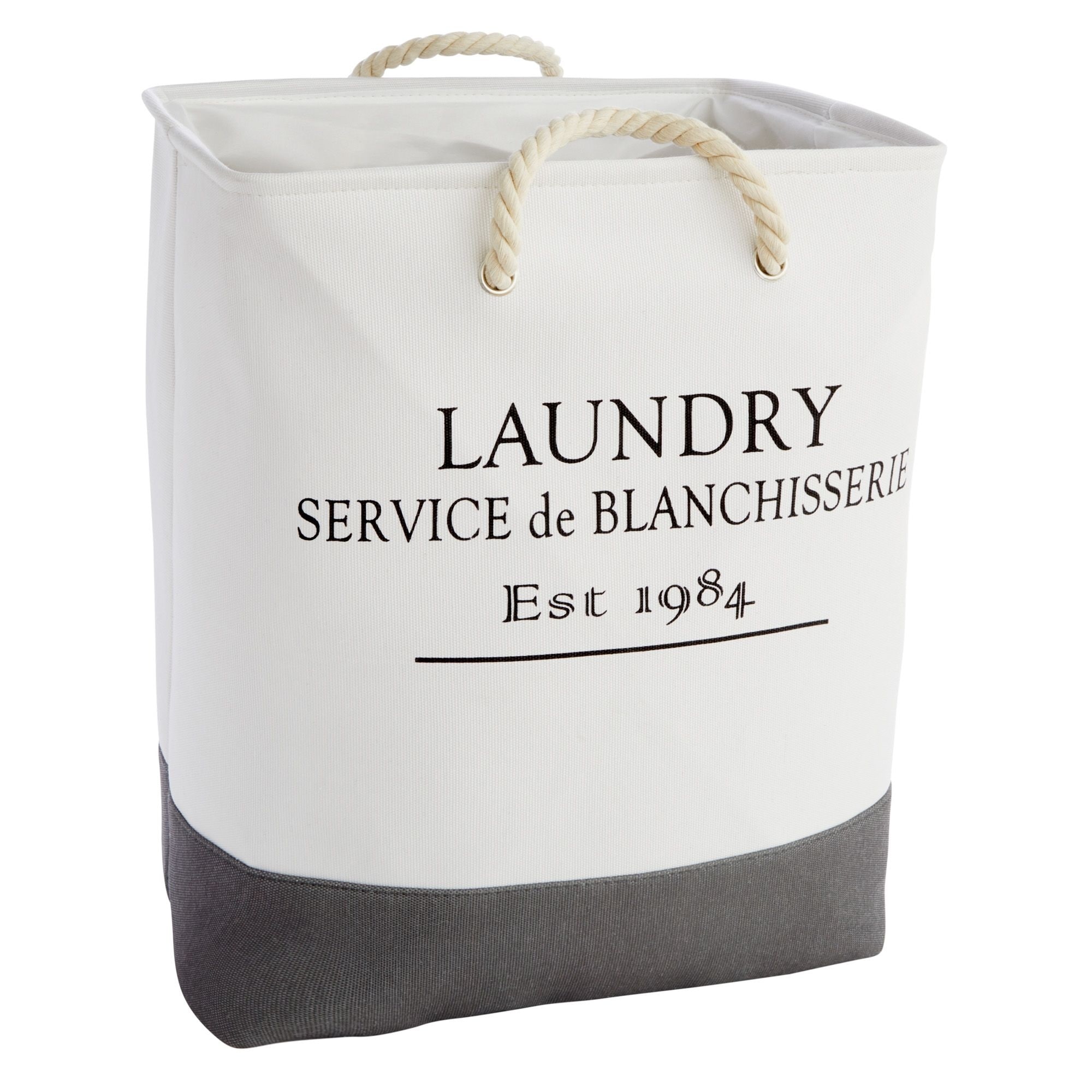 Canvas laundry tote with handles 2025