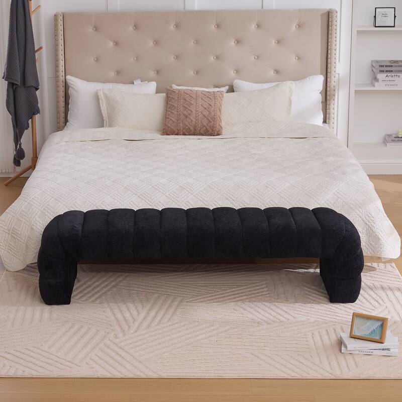 Queen Upholstered Platform Bed - Modern Design with 2 Built-In Reading Lights