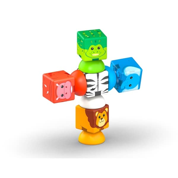 slide 2 of 6, Geomag Magicube Magnetic Building Cubes, Cars, 13 Pieces Kids