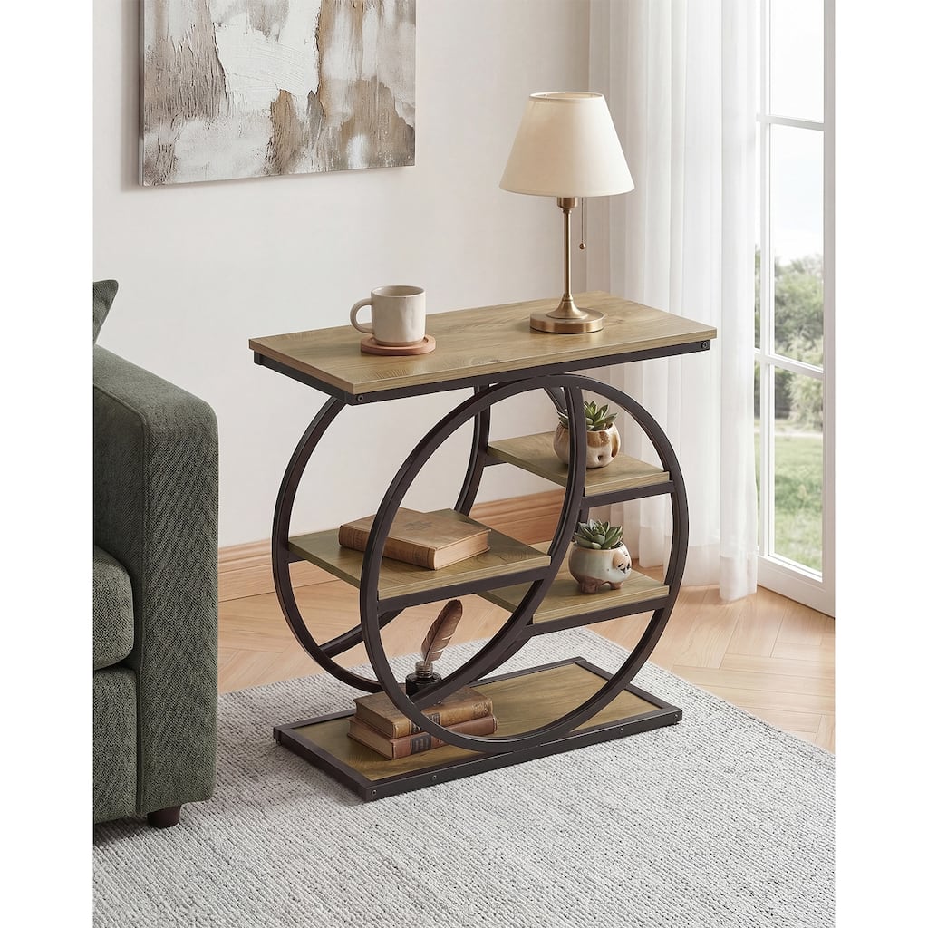 Small End Table Narrow Side Table with Storage for Living Room