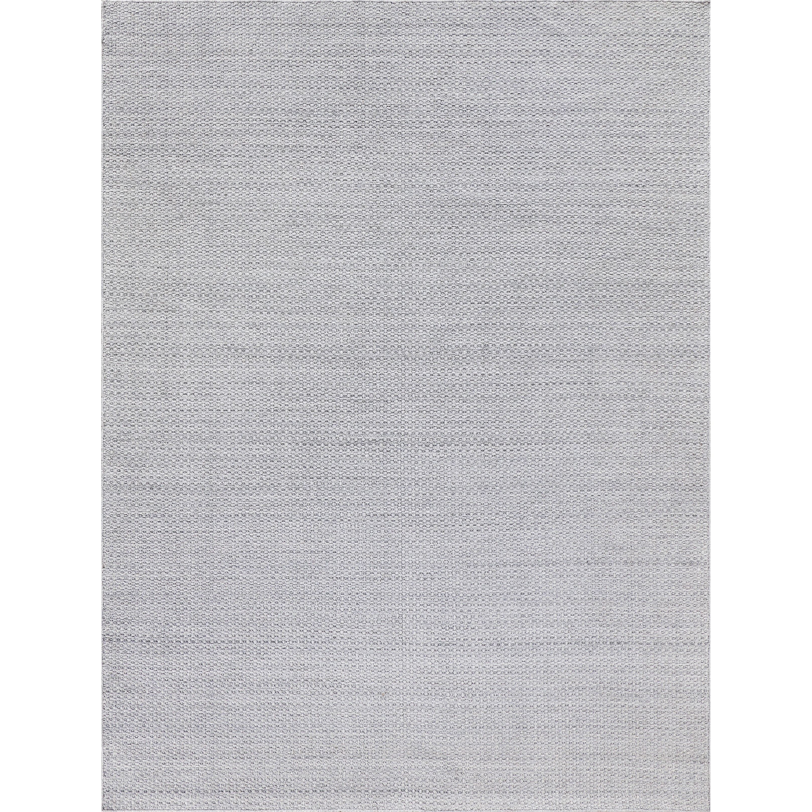 EXQUISITE RUGS Gamma Indoor/Outdoor Flatweave PET yarn Silver Area Rug.