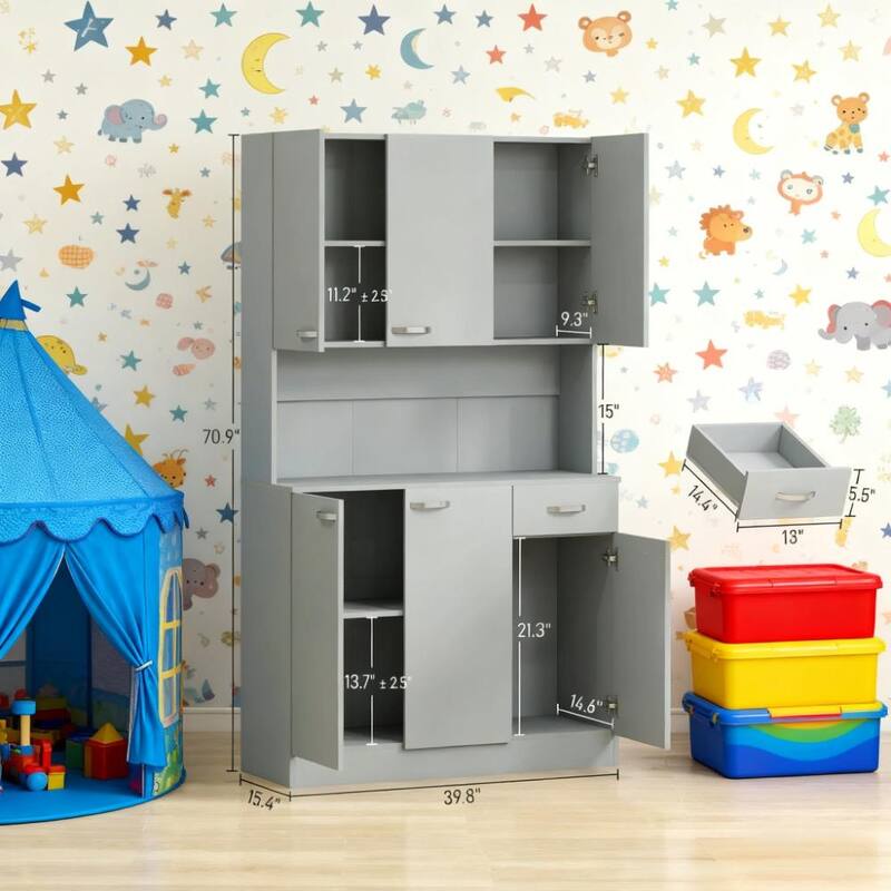 Kitchen Pantry Tall Storage Cabinet with Microwave Stan Kitchen Pantry Cabinet