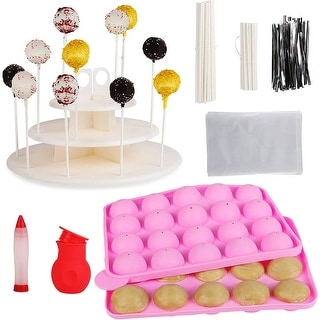 Cake Pop Maker Kit, Form, Stand, Cellophane Bags and Twist Ties (404 ...