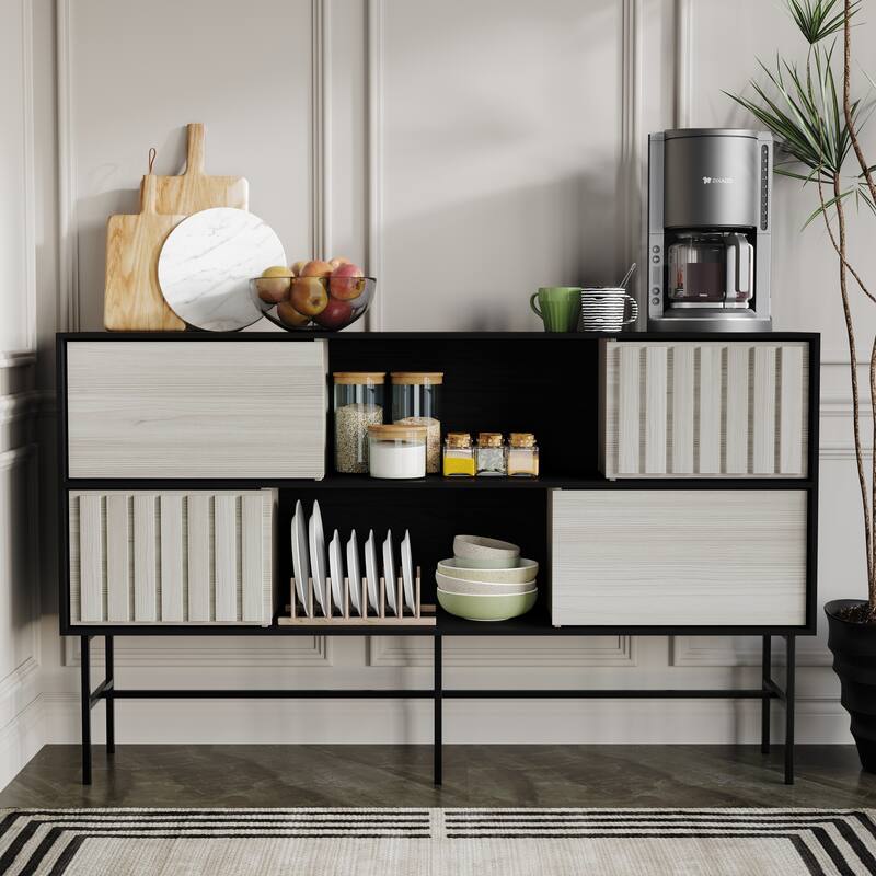 CraftPorch Modern Wooden TV Stand Console