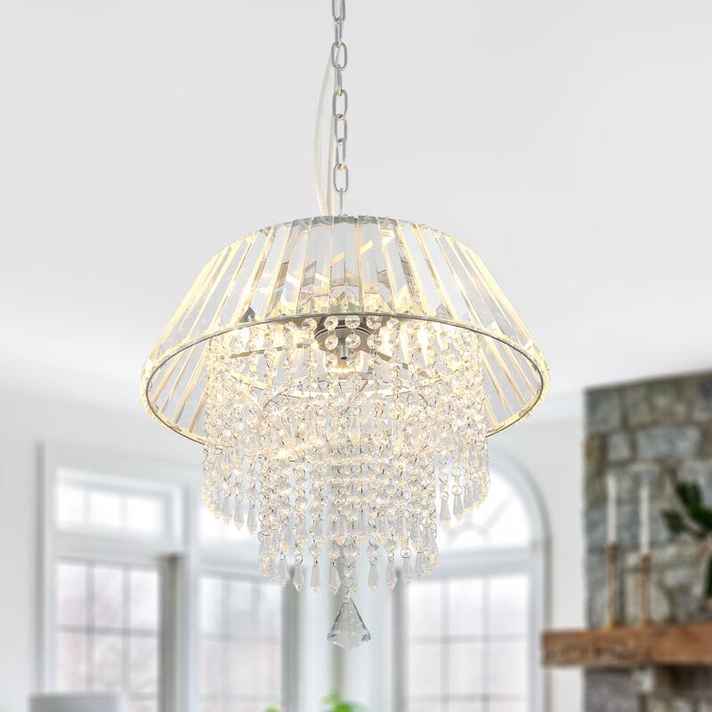 Oaks Aura Exquisite Chandelier,3 Lights Pendant Light,Modern Bohemian Chic Hanging Lamp,Height Adjustable for Living Room,Office