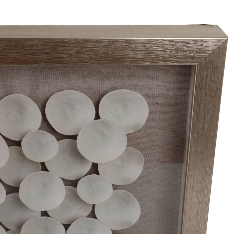Resin Dimensional Petal Canvas Wall Art (Set of 2) - 20" White