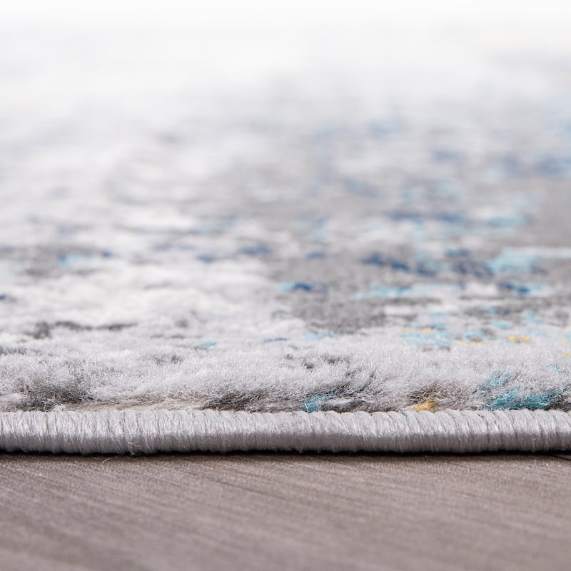 World Rug Gallery Geneva Contemporary Distressed Absract Area Rug
