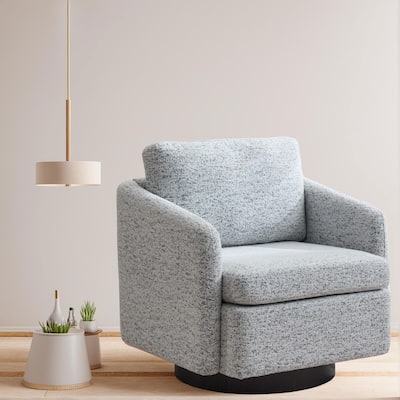 Classic 360 Degree Swivel Chenille Upholstered Accent Arm Chair Waiting Room Reception Chair