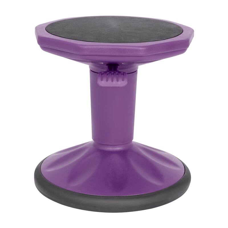 Kids Adjustable Height Active Learning Stool for Classroom and Home - 13"D x 13"W x 13.5" - 18.25"H