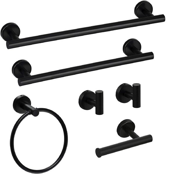 BUVELOT Badregal Mit Handtuchstange – Modernes Wandregal In Mattschwarz, Aus Edelstahl 304, Einfach Zu Montieren