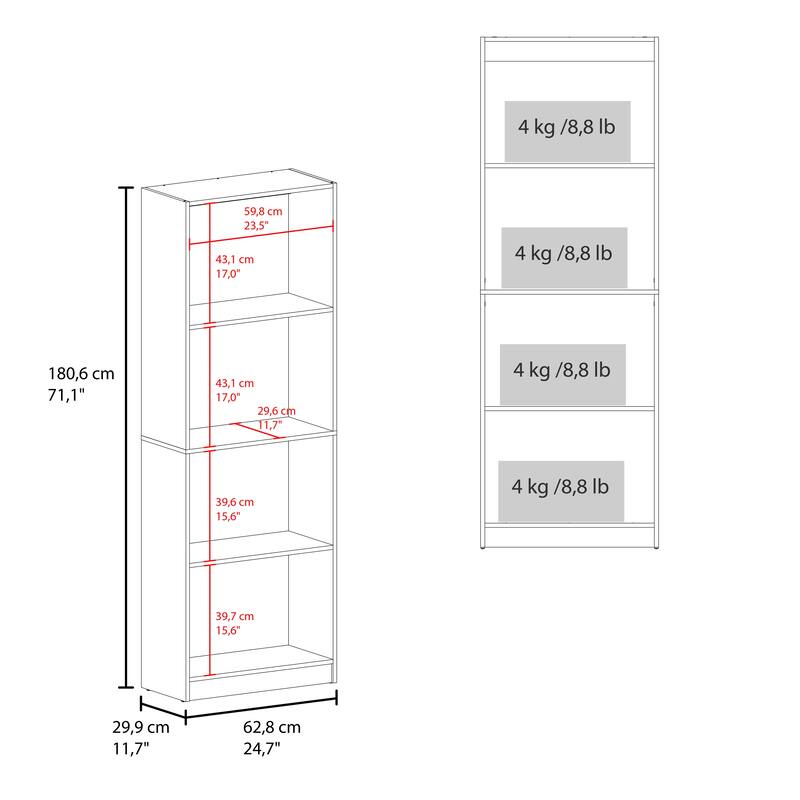 Bookcase with Spacious Tier-Shelving Design,FSC Certified CPSIA Compliant,Assembly Required