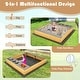 preview thumbnail 5 of 8, Gymax Kids Sandbox Outdoor Wooden Sandpit w/ Bottom Liner Creative