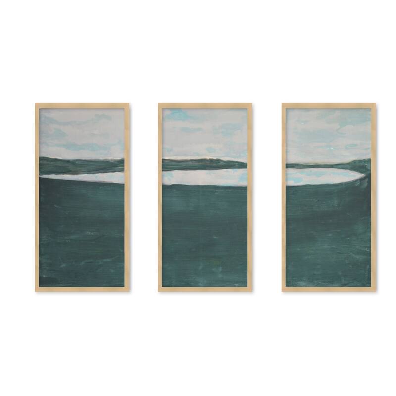 "Mystic Abyss" Set of Three Framed Textured Wall Art - Multi-Color