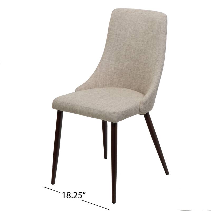 Walnut Wheat Armless Dining Chair Accent Chair with Iron Legs, Meeting Room Chair Reception Chair Lounge Chair with Backrest