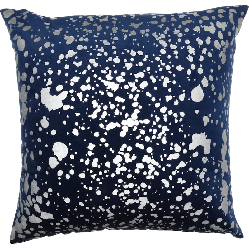 Mina Victory Luminescence Metallic Throw Pillow - Navy - 18" x 18"