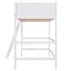 preview thumbnail 22 of 31, Twin Size Wooden Loft Bed with Ladder & Safety Guardrail, Solid Wood Loft Bed Frame for Kids Boys Girls, No Box Spring Needed