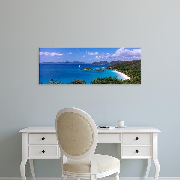 Easy Art Prints Panoramic Image 'Trunk Bay, Virgin Islands National Park, St. John, US Virgin Islands' Canvas Art