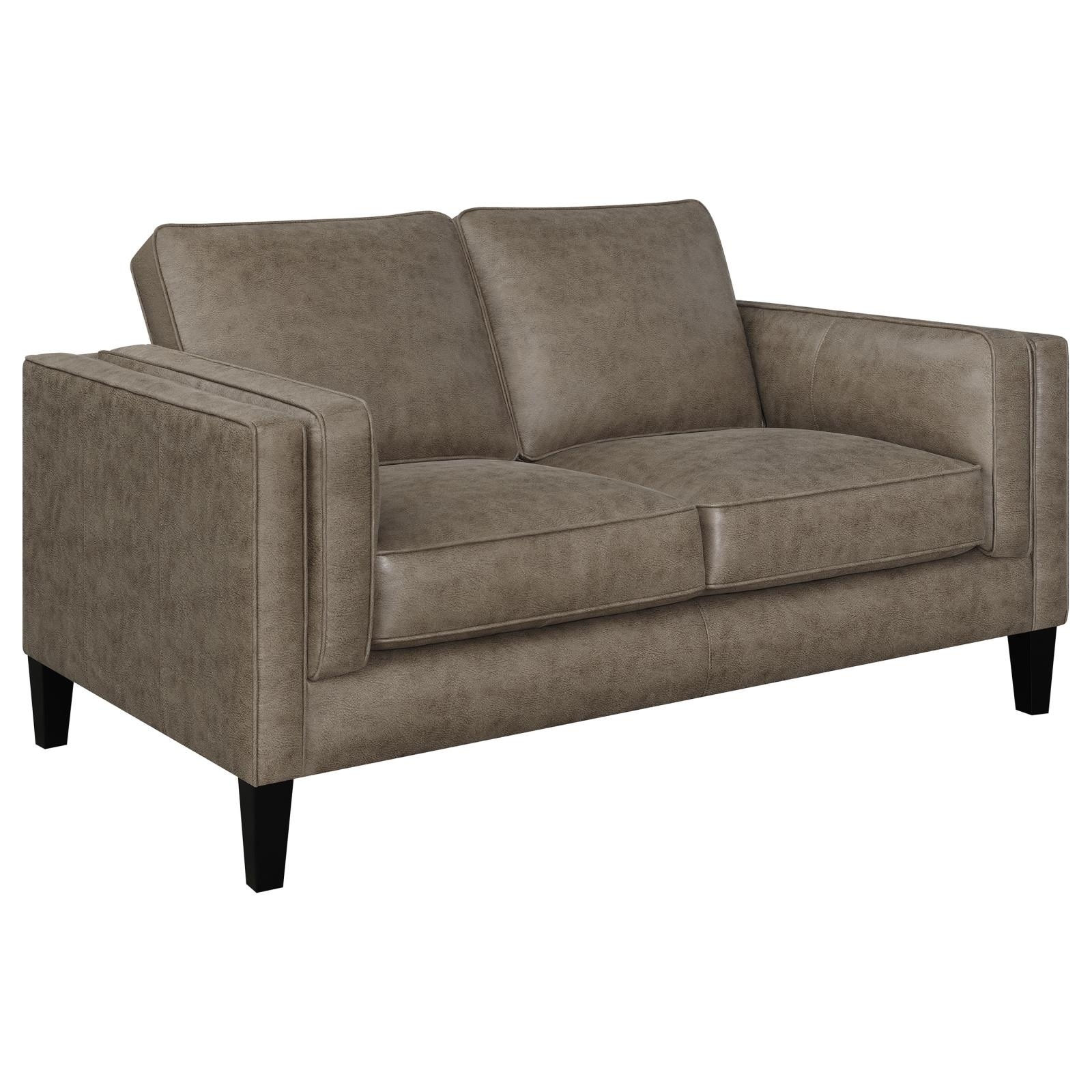 Coaster Furniture Locke Track Arms Upholstered Loveseat Vintage