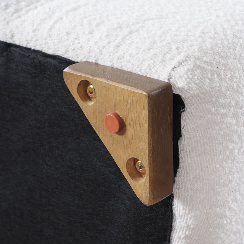 Scott Living Luna Boucle Ottoman 44.5"D X 35.5"W X 18.5"H