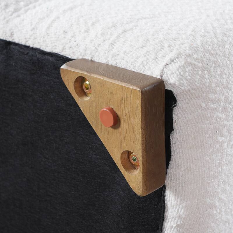 White Boucle Multipurpose Ottoman