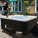 6-Person 30-Jet Premium Acrylic Lounger Hot Tub with LED Waterfall - On ...